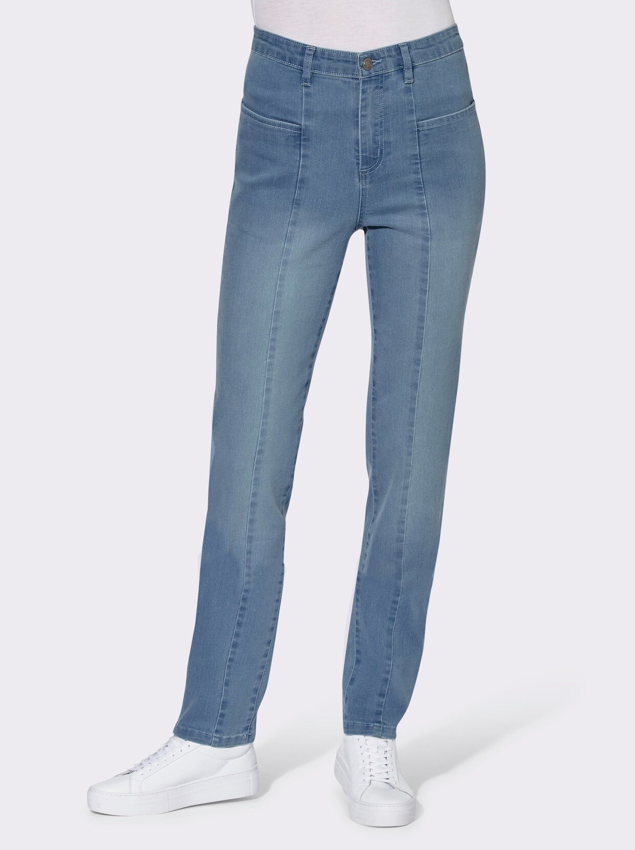 jeans - blue-bleached