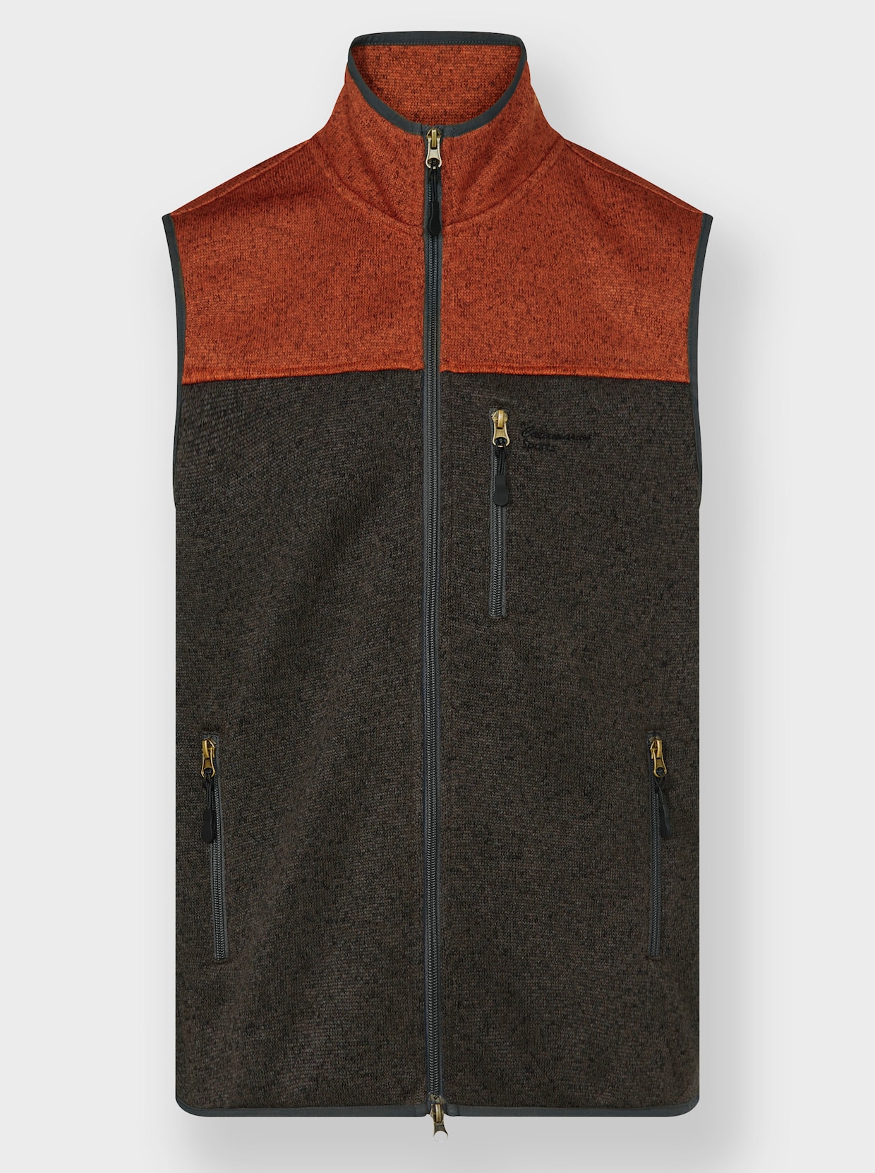 Catamaran Sports Fleecegilet - antraciet/roestrood gemêleerd