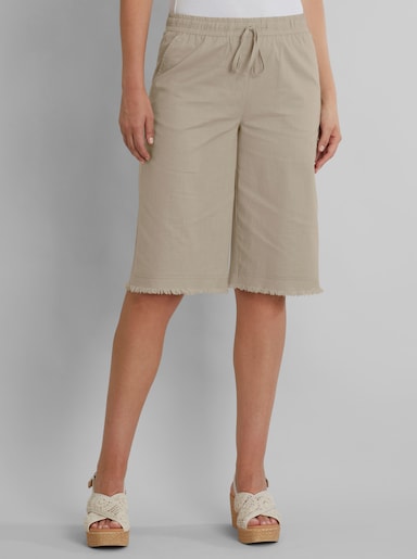 heine Shorts mit Fransen - sesam