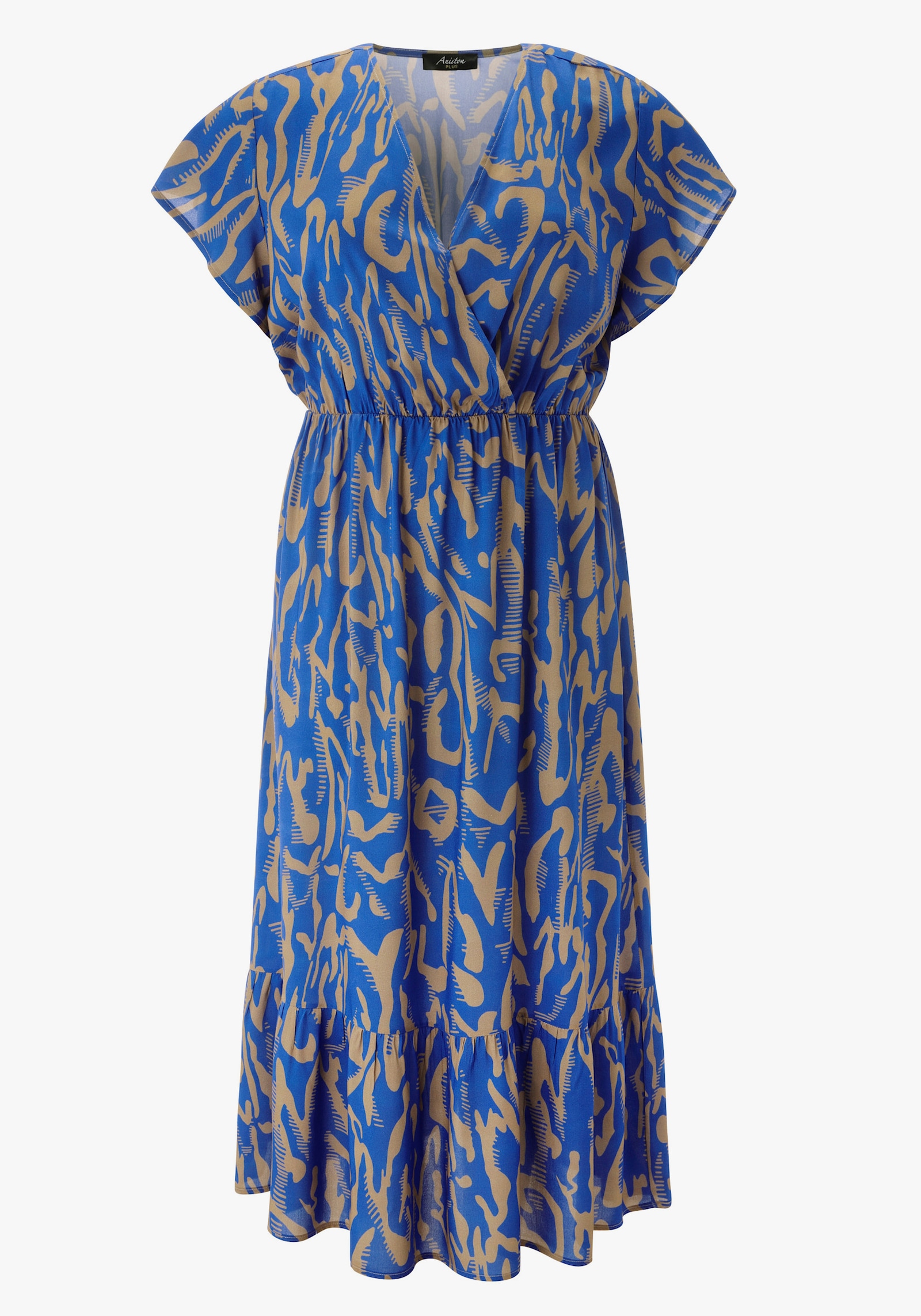 Aniston PLUS Maxikleid - blau-beige