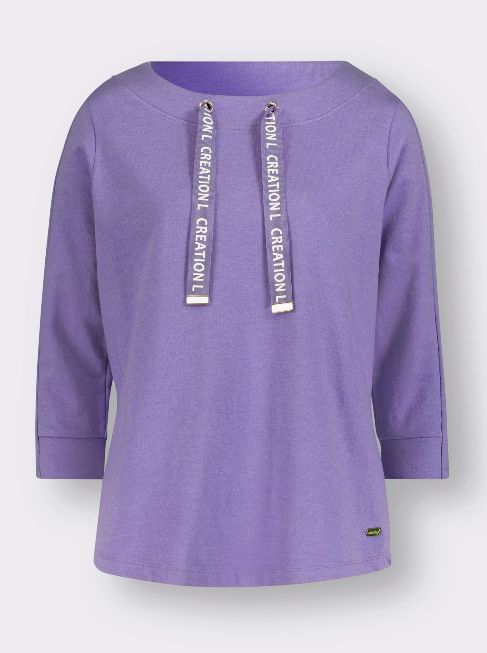 Sweatshirt mit 3/4-Ärmeln - lavendel