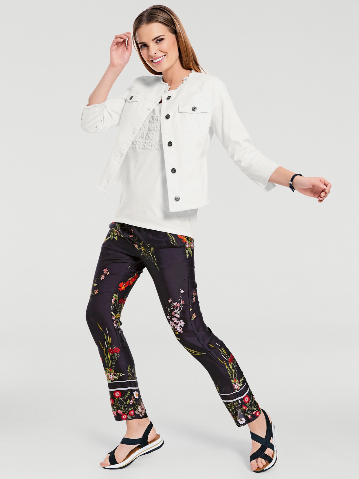 heine Jeans-Jacke - ecru