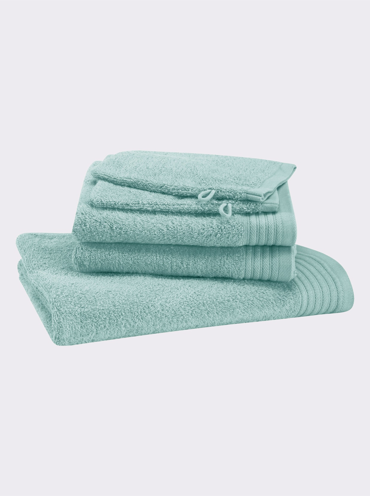 wäschepur 5-delige badstof-voordeelset - mint