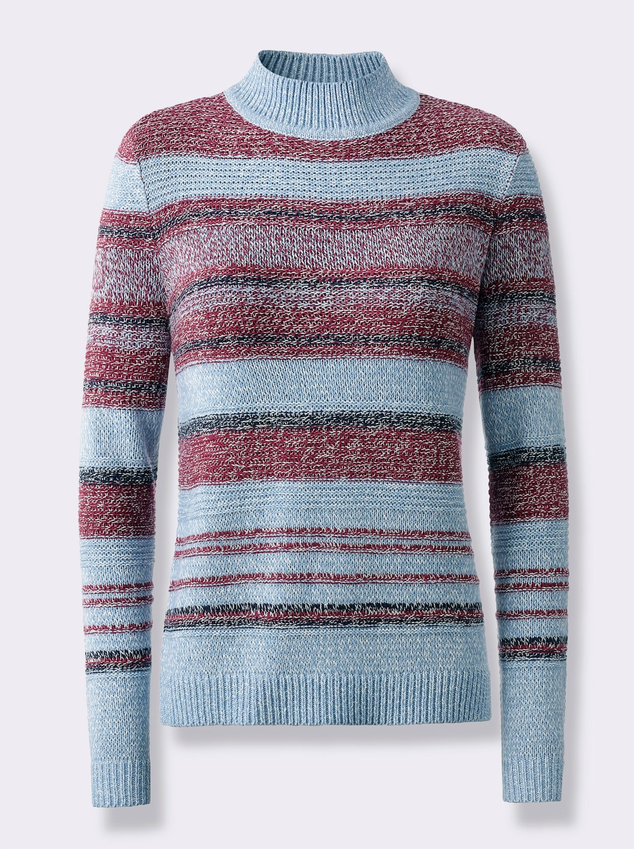 Stehkragenpullover - malve-bleu-meliert