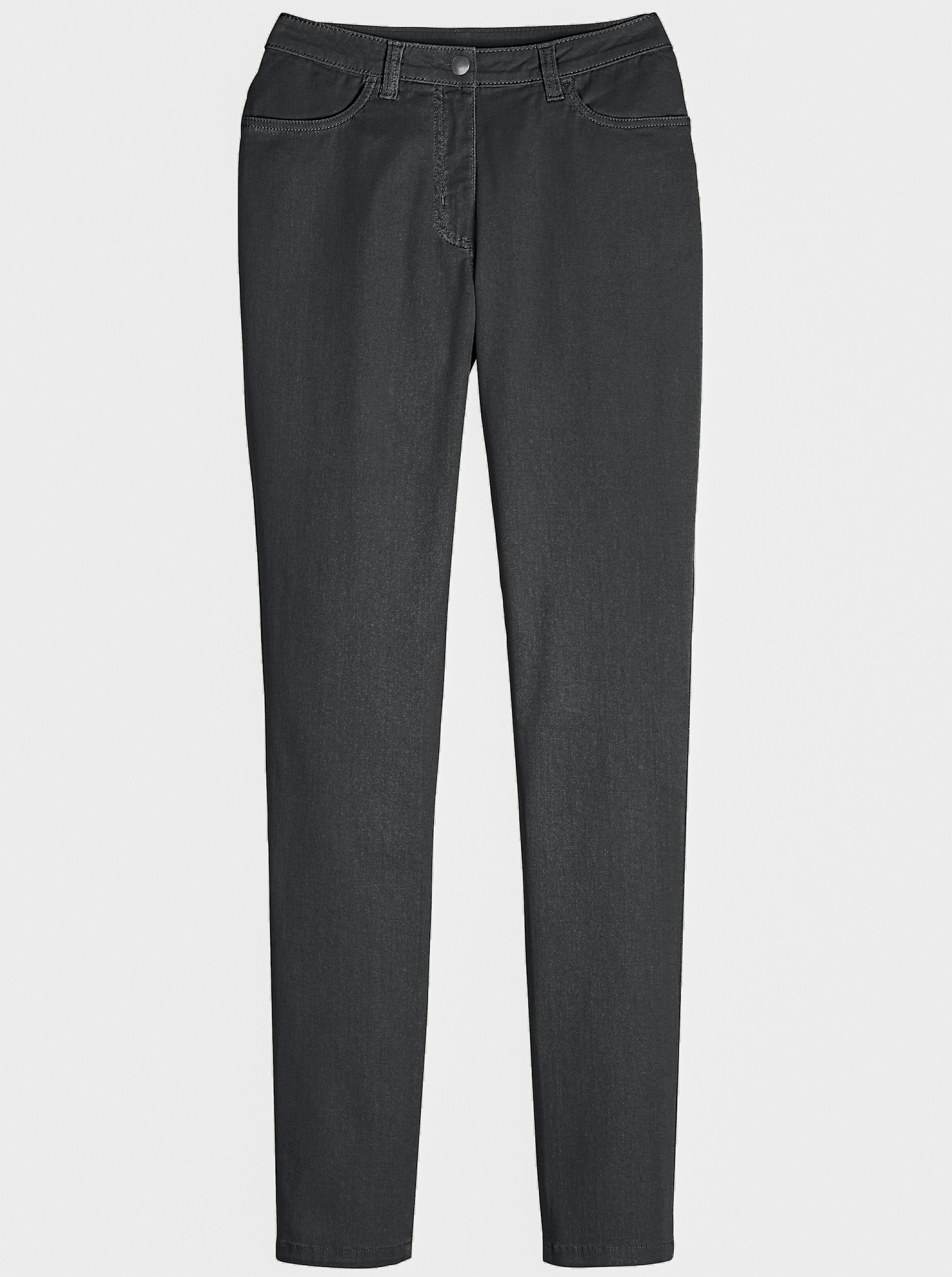 Stretch-Hose mit schmaler Beinweite - grau