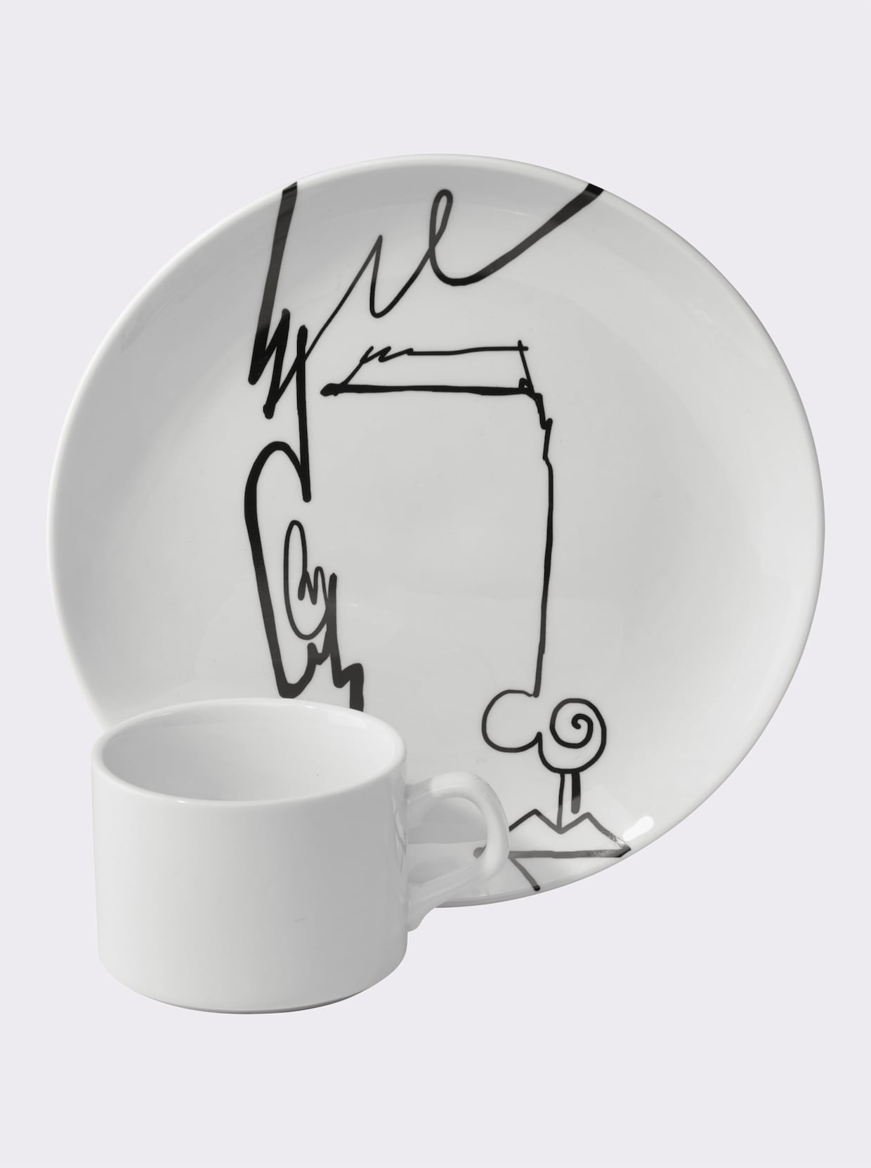 heine home Koffiebestek - wit/zwart