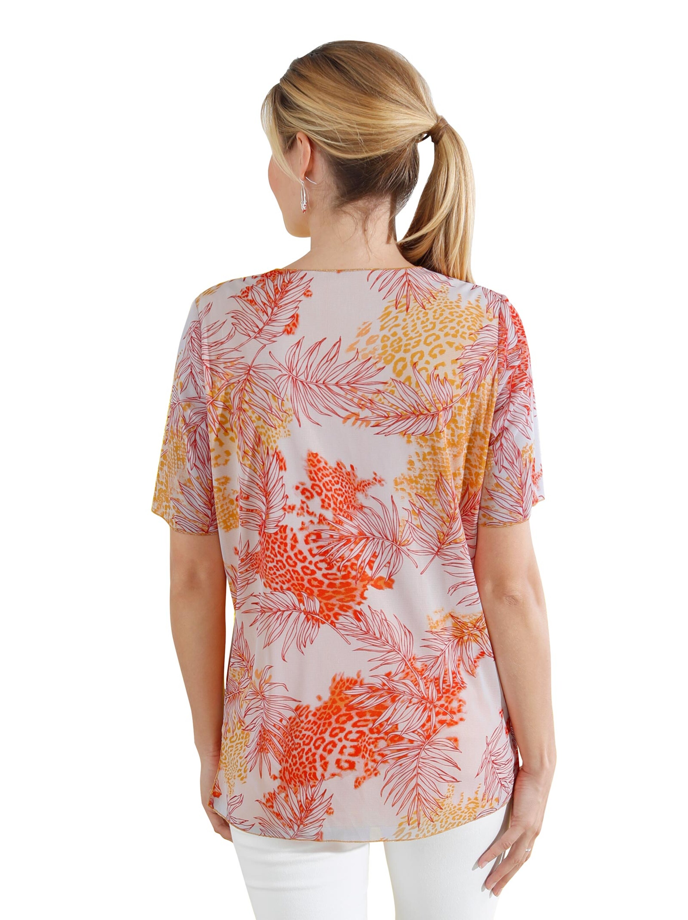 Shirttunika - orange-gemustert