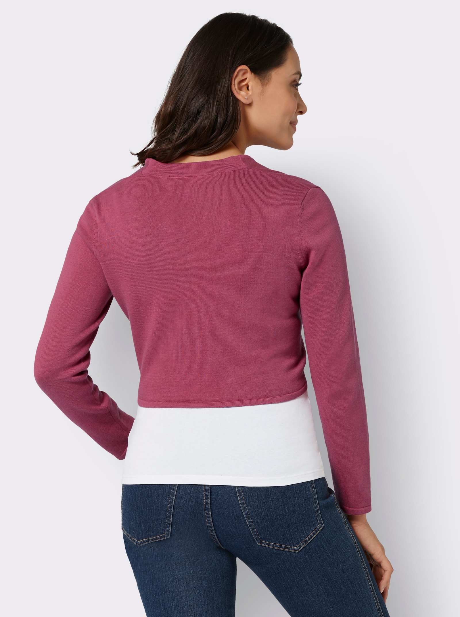 Bolero Feinstrick-Qualität, verschlusslos - beere