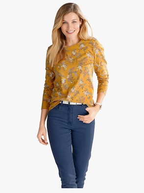 Shirt - ocker-bedruckt