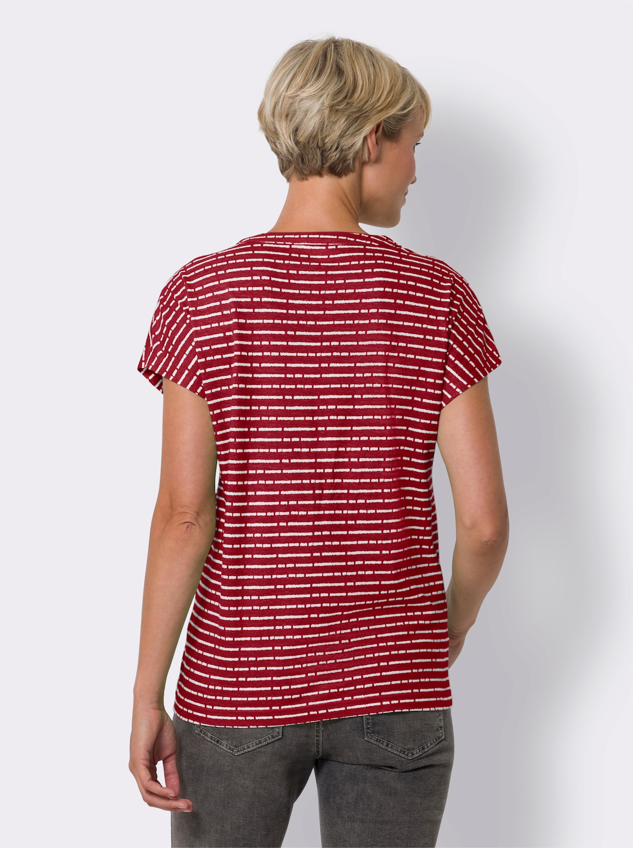 Shirt - rood/wit gestreept