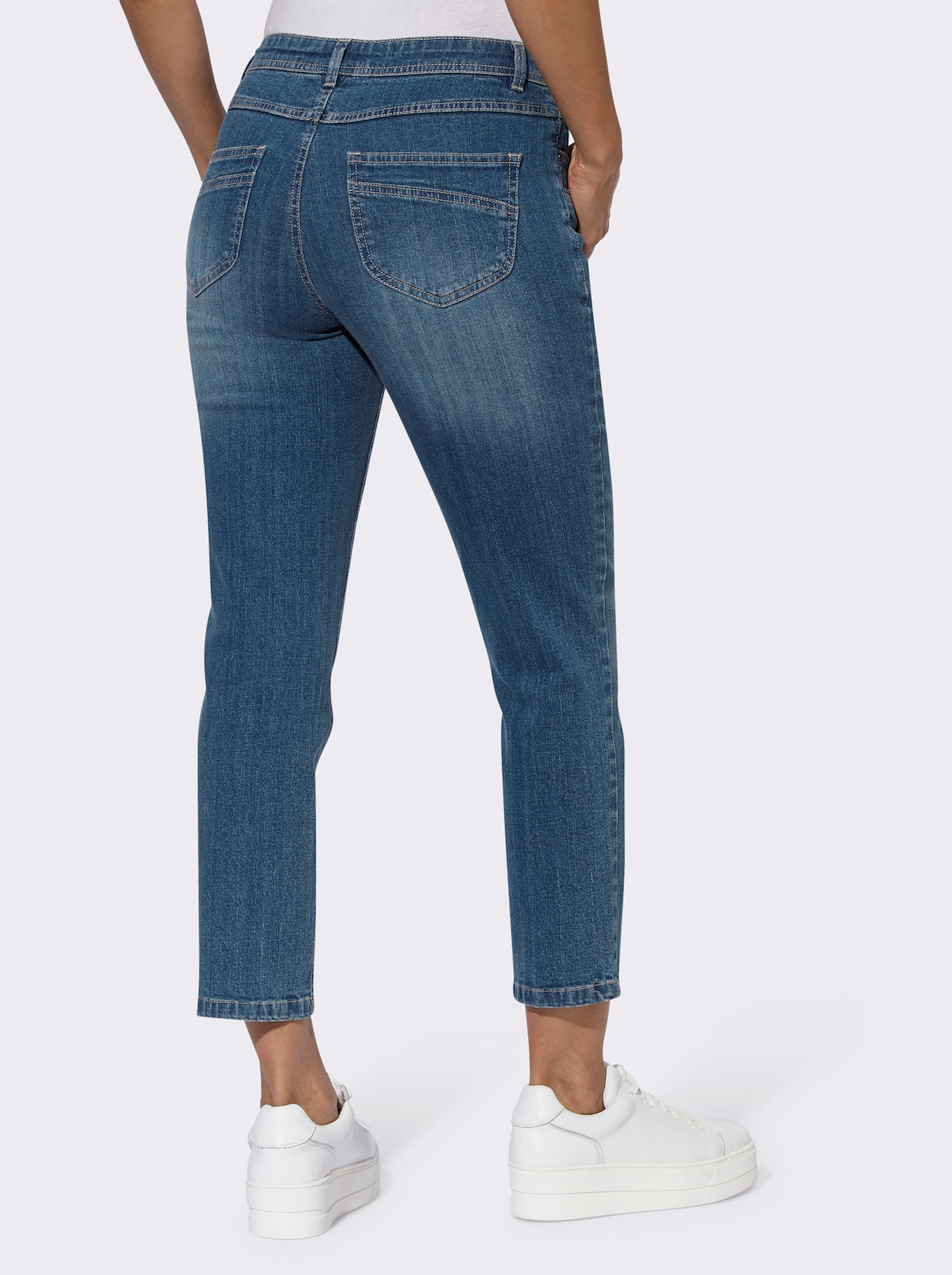 7/8-Jeans - blue-stone-washed