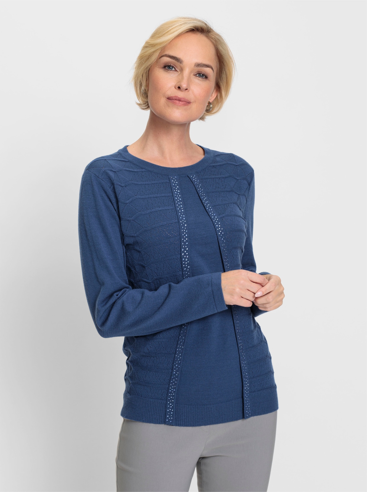 Pullover - jeansblau