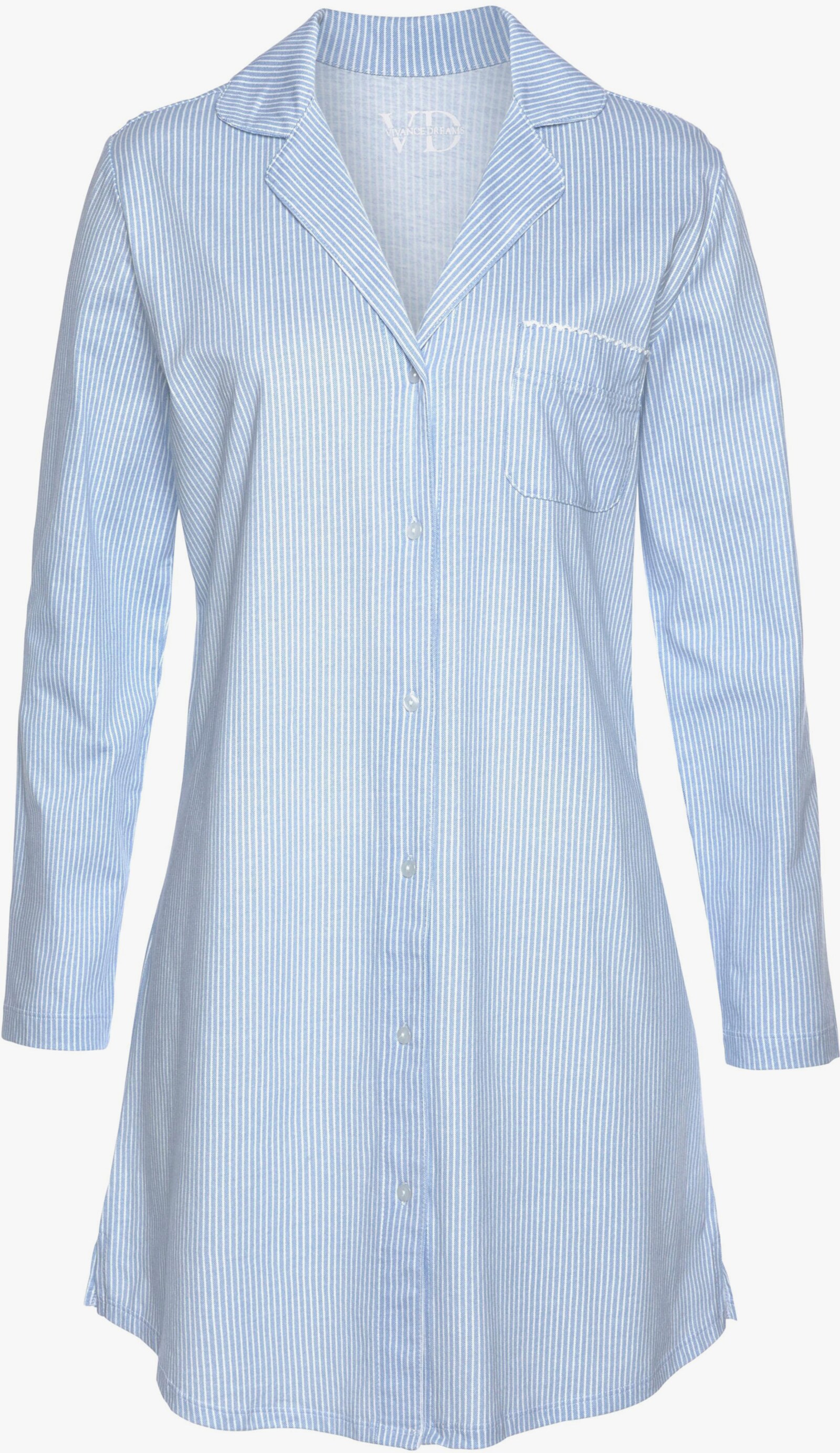 Vivance Dreams Nachthemd - blau-weiß