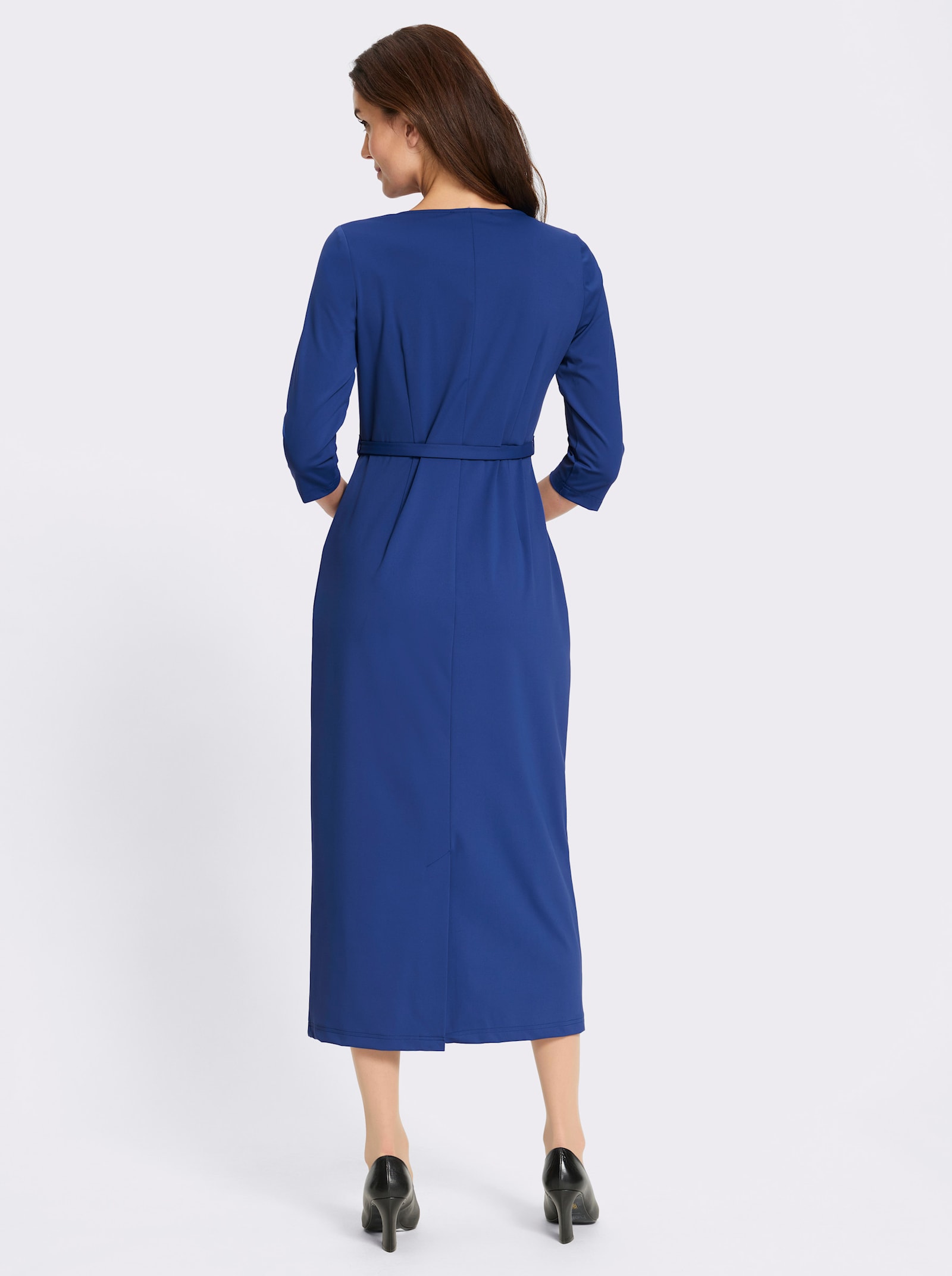 heine Jerseykleid mit Gehschlitz hinten - royalblau