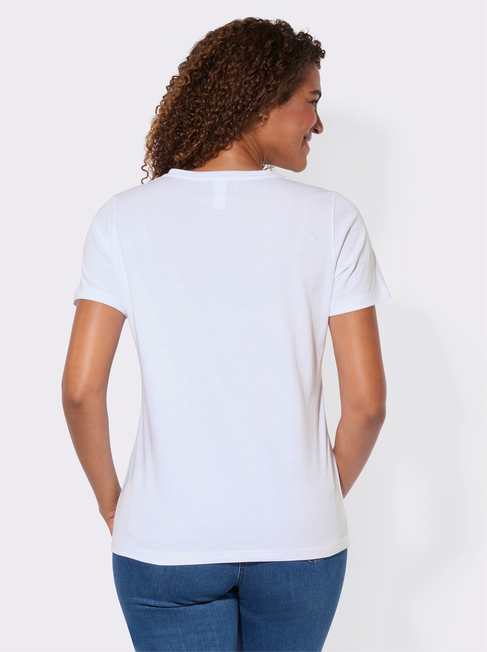 Shirt in Single-Jersey-Qualität - weiß