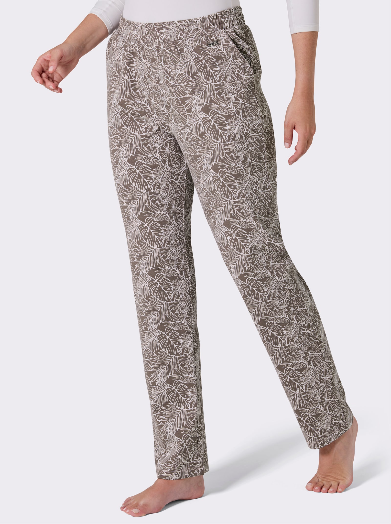 feel good Hose - dunkeltaupe-ecru