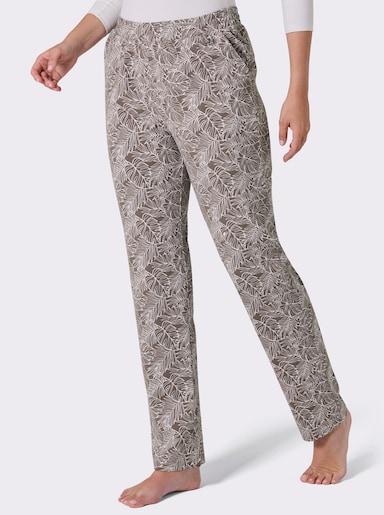 feel good Hose - dunkeltaupe-ecru