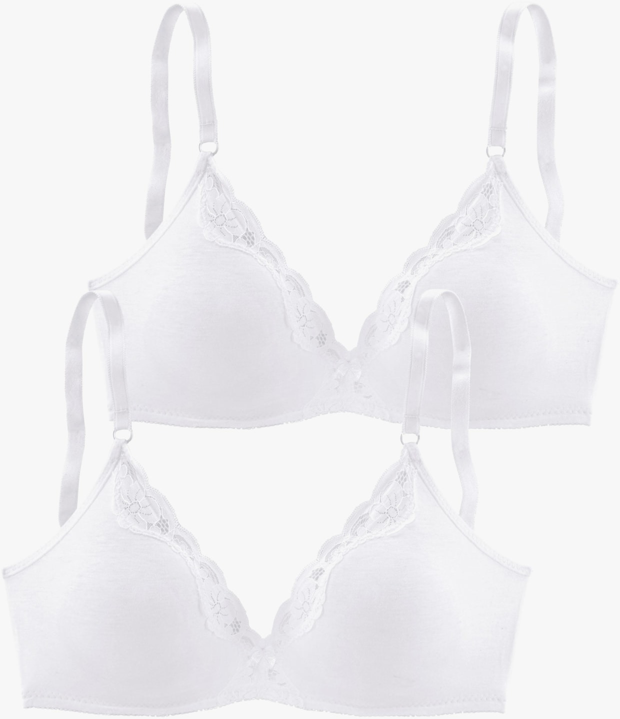 petite fleur Bralette-BH - 2x weiss