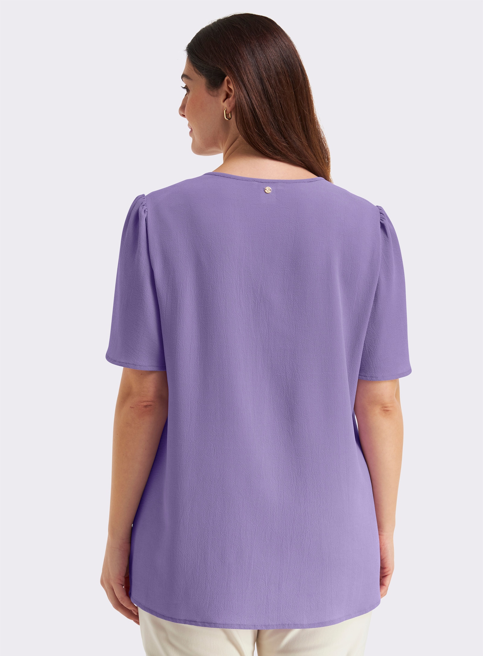 sheego Tunika mit Knopfverschluss - lavendel