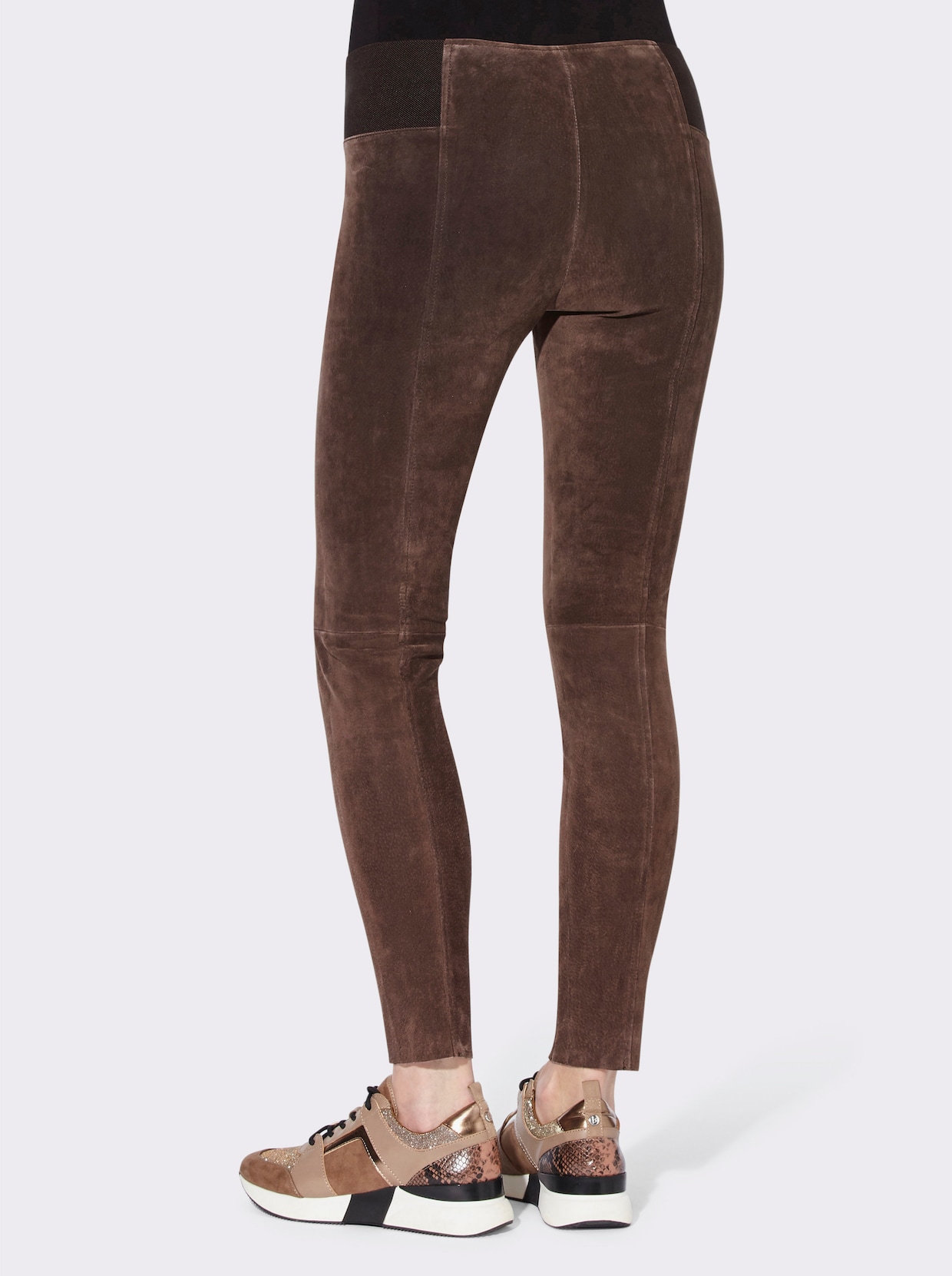 Leren broek - chocolade