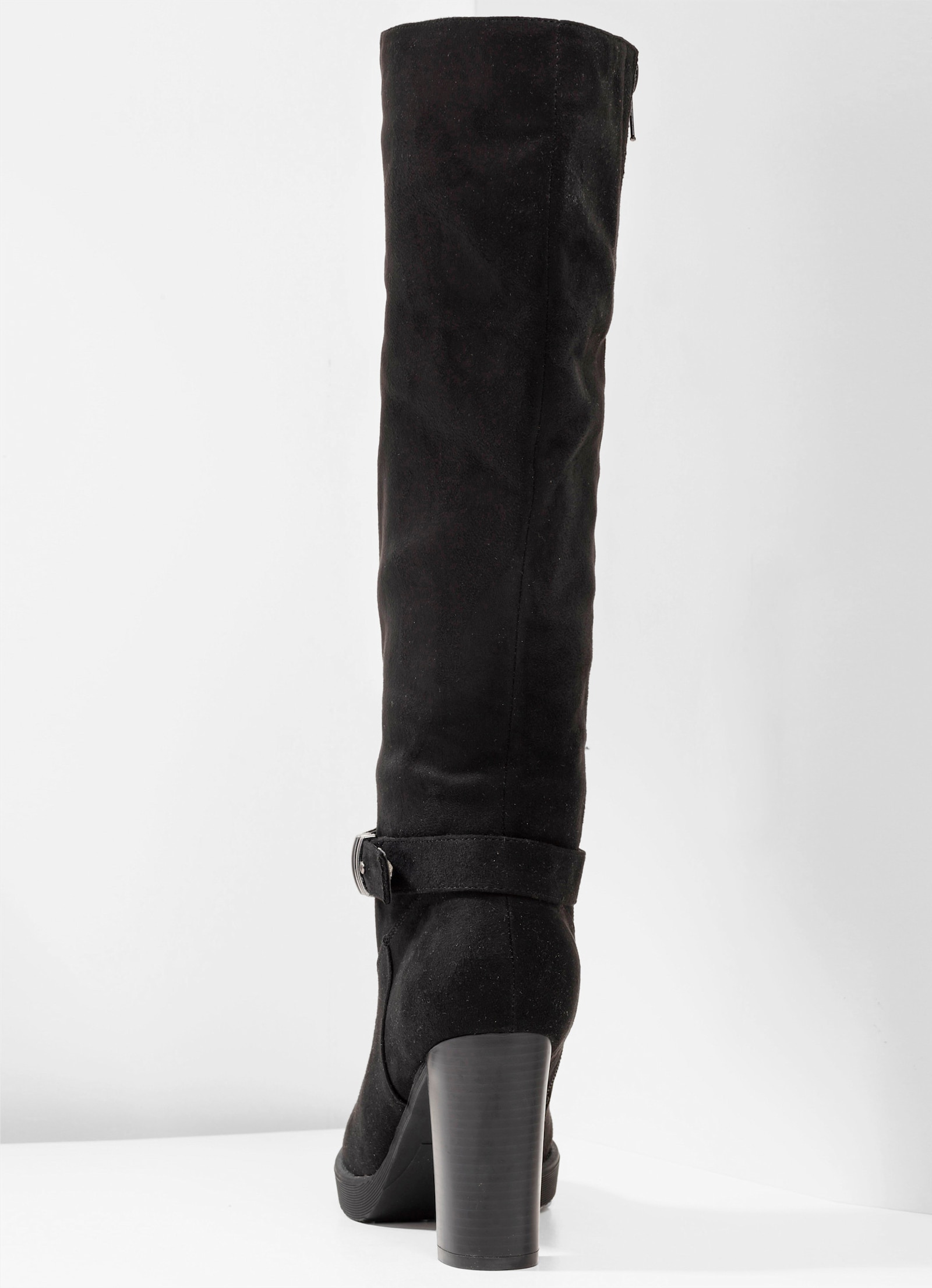 sheego Weitschaftstiefel mit hohem Absatz - schwarz