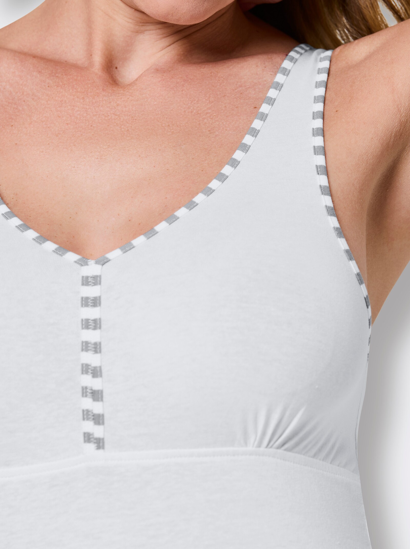 wäschepur BH-Hemd ohne Bügel - weiß