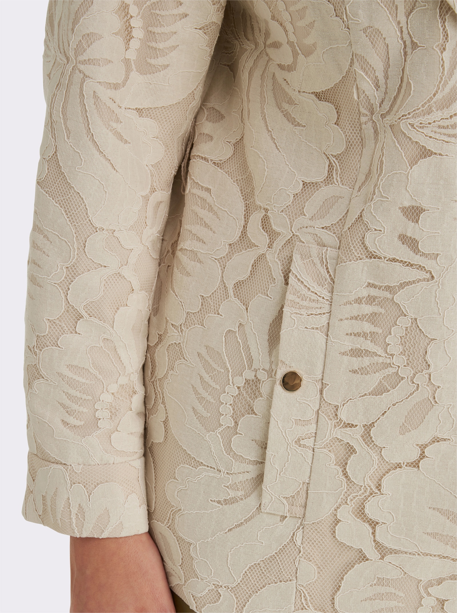 sheego Jacke in offener Form - champagner