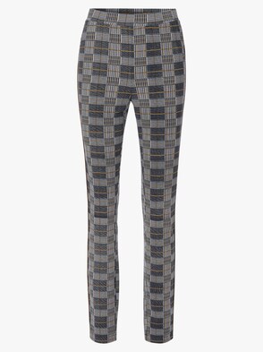 Leggings - gelb-kariert