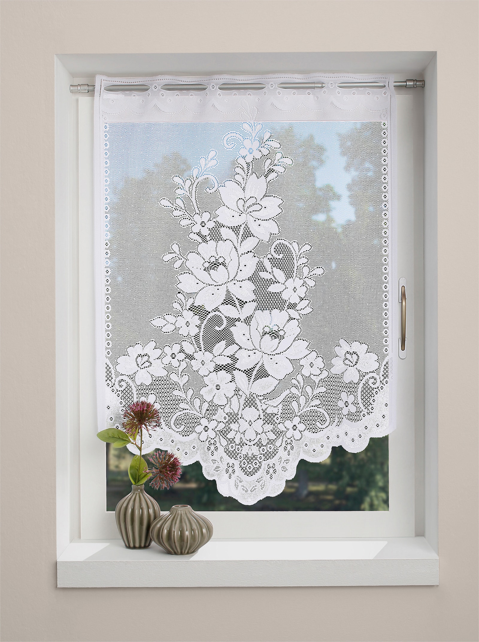 Závěs na okna a dveře - bílá