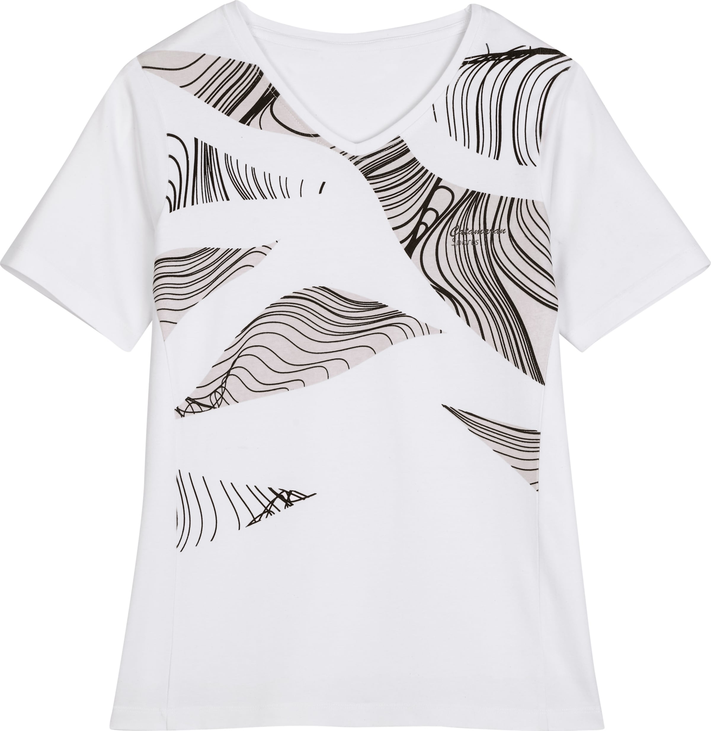 Catamaran Sports Damen Weiß-Gemustert Sportshirt - Bild 4