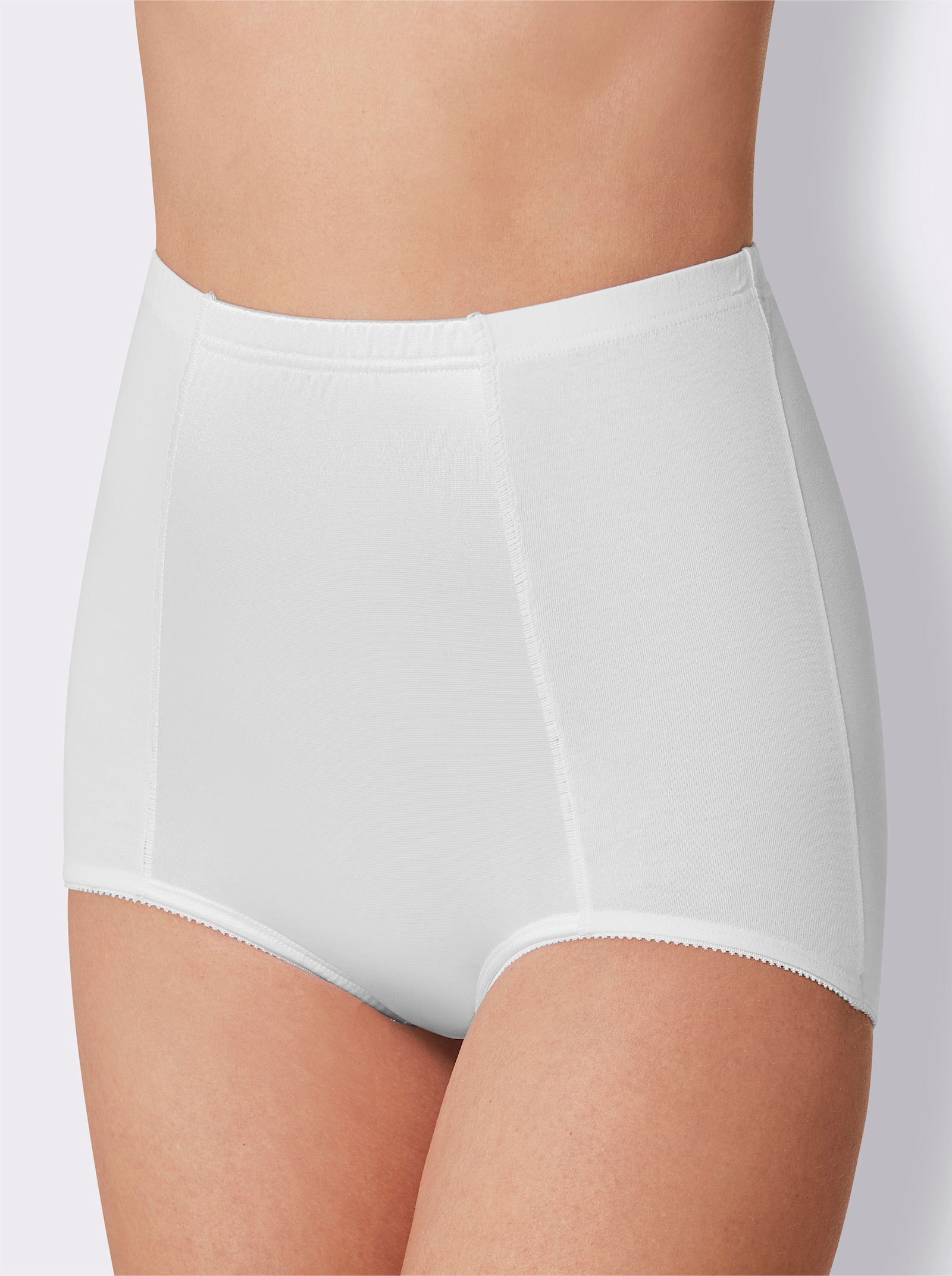 wäschepur Formslip mit Satin-Einsatz - weiß