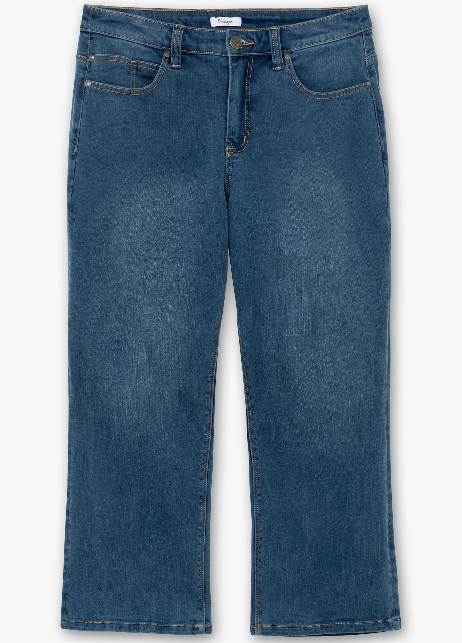 sheego Stretchjeans in 7/8-lengte, met bodyforming-effect - blue denim
