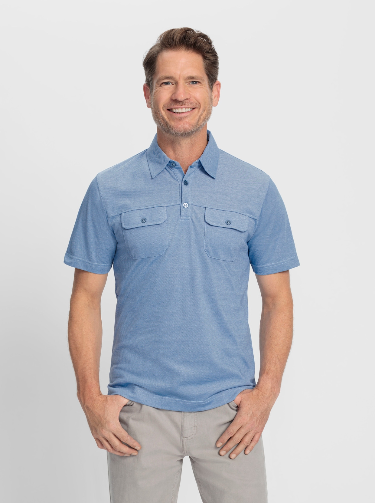 Catamaran Shirt met korte mouwen - middenblauw gemêleerd