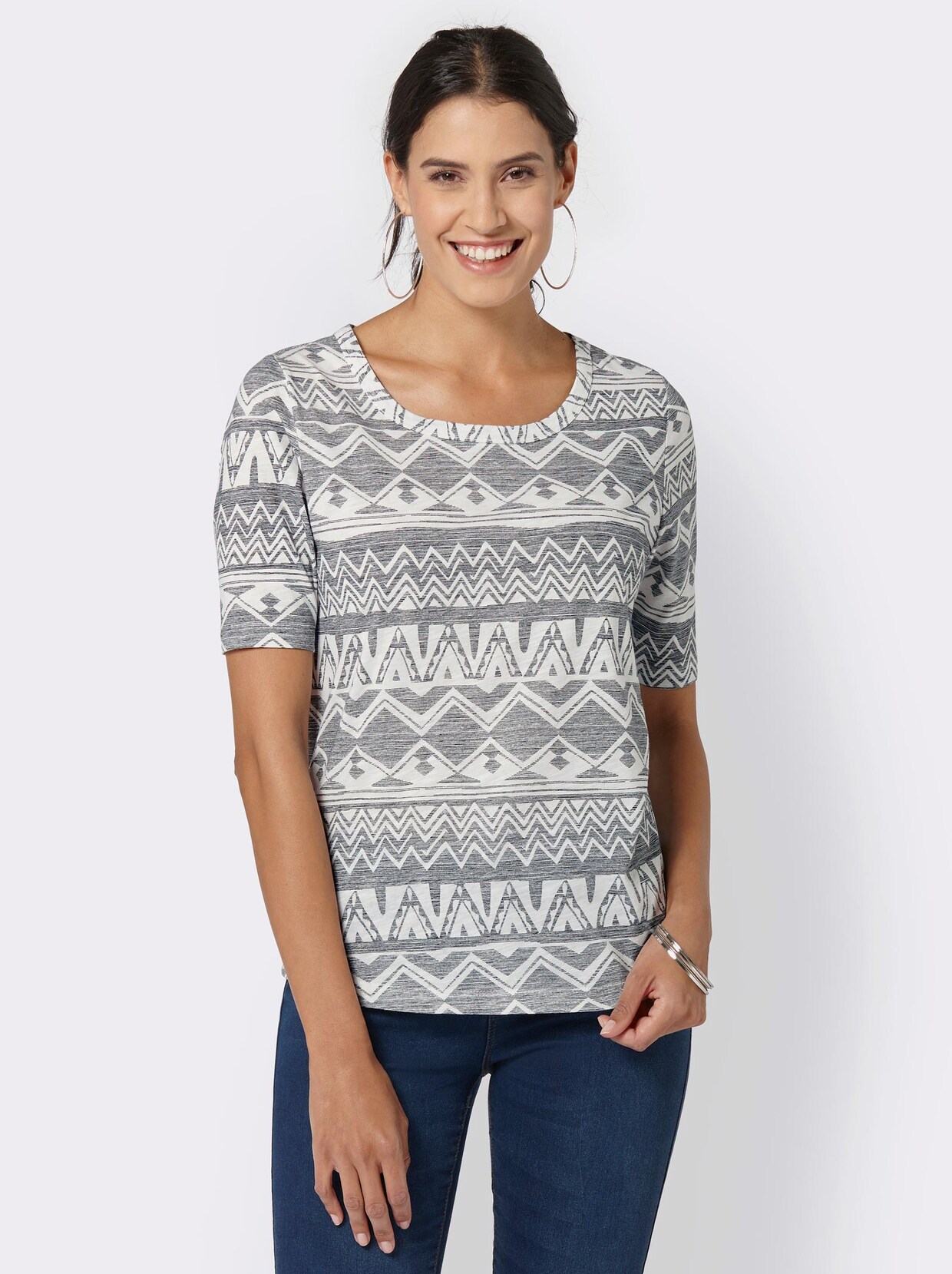 Print-Shirt - weiß