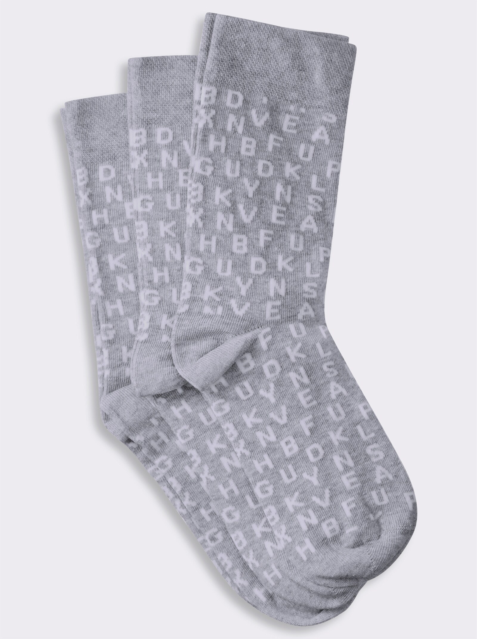 wäschepur Socken - grau-weiß