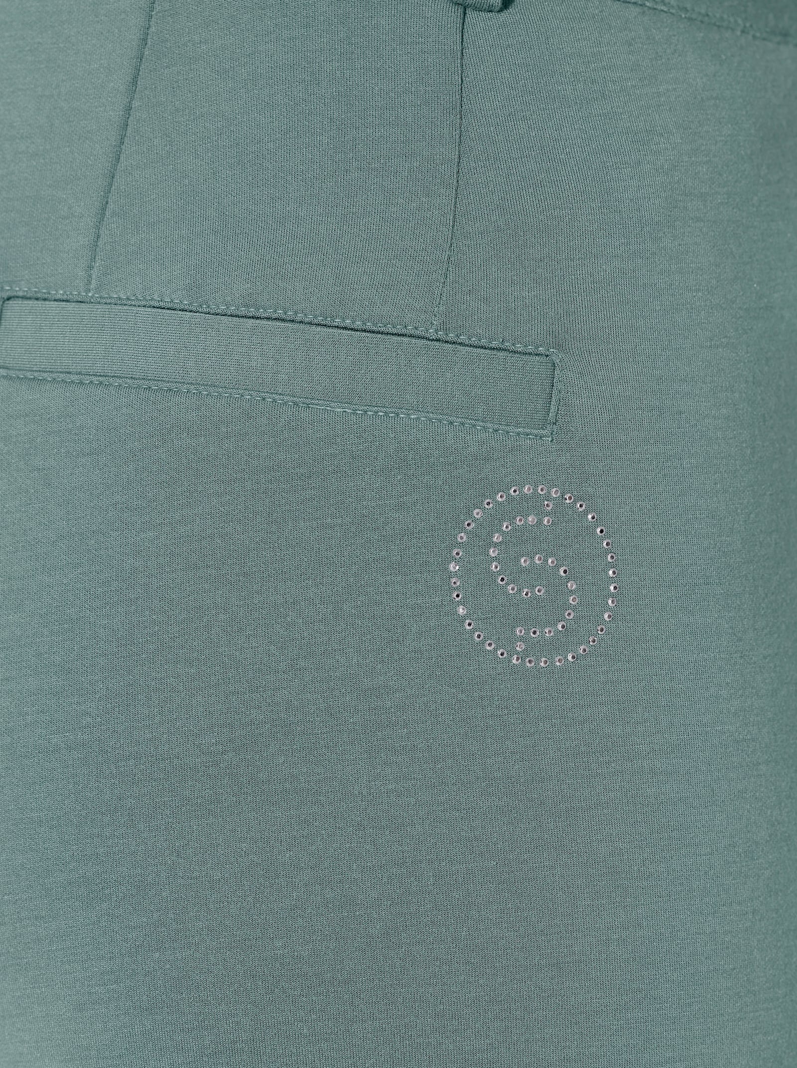 CREATION L PREMIUM Hose in dezent glänzender Jersey-Qualität - jade