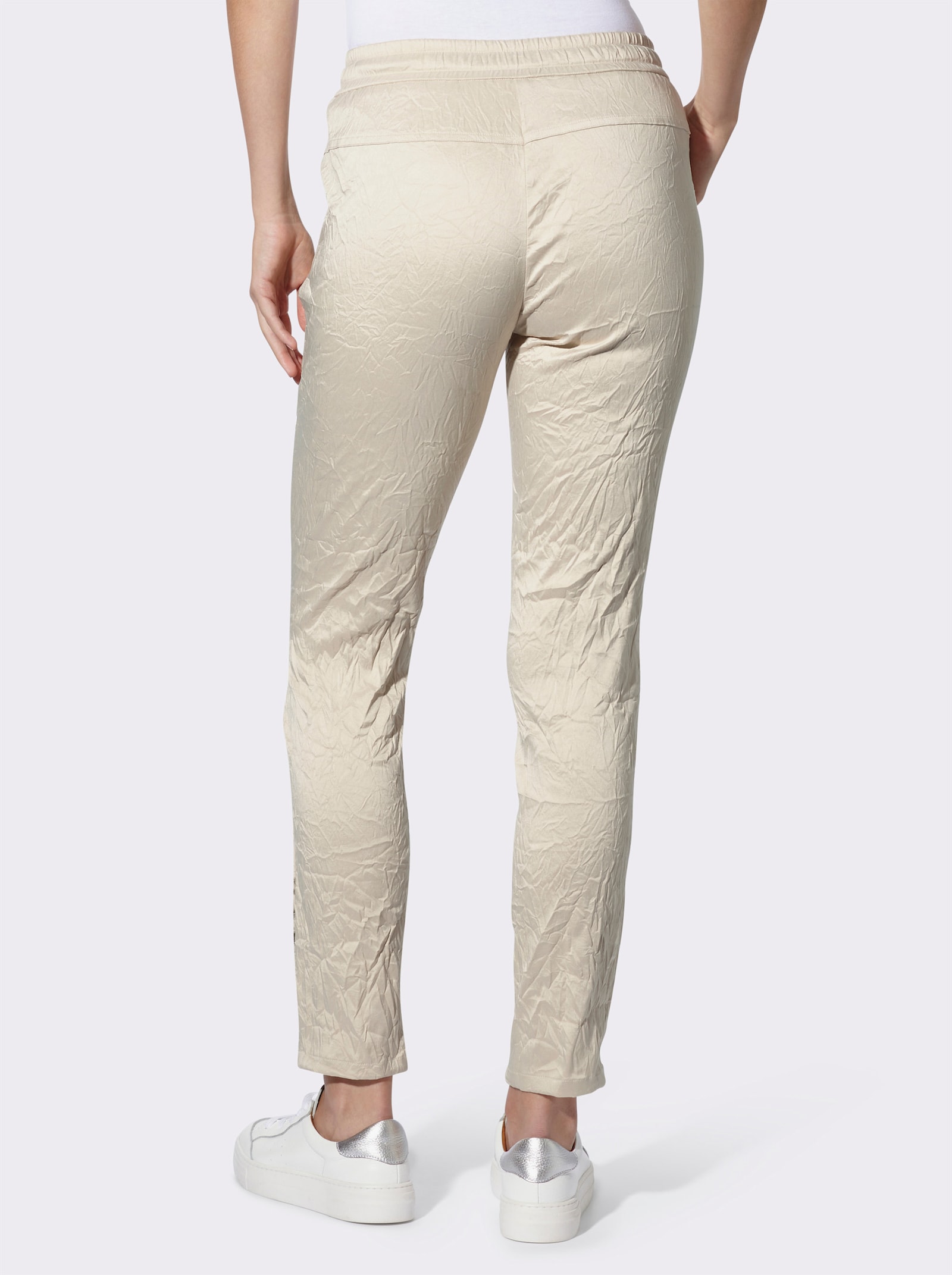 heine Pantalon effet froissé - sable