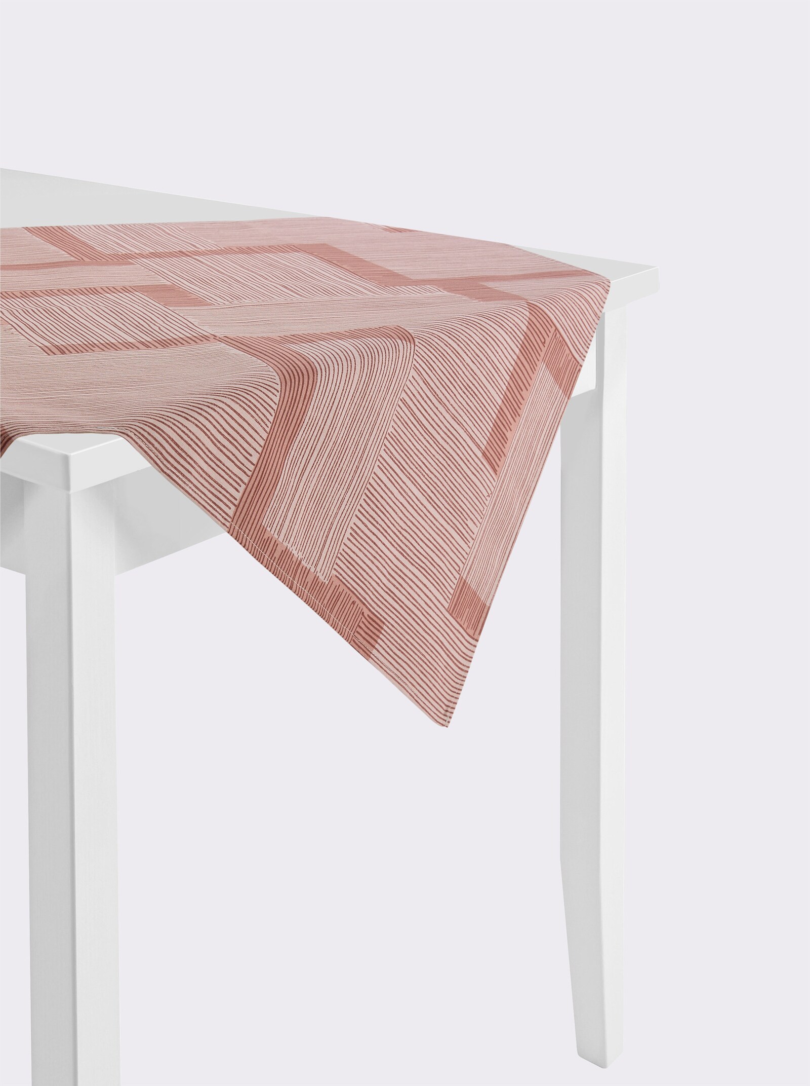 Tischdecke - apricot-weiß-bedruckt