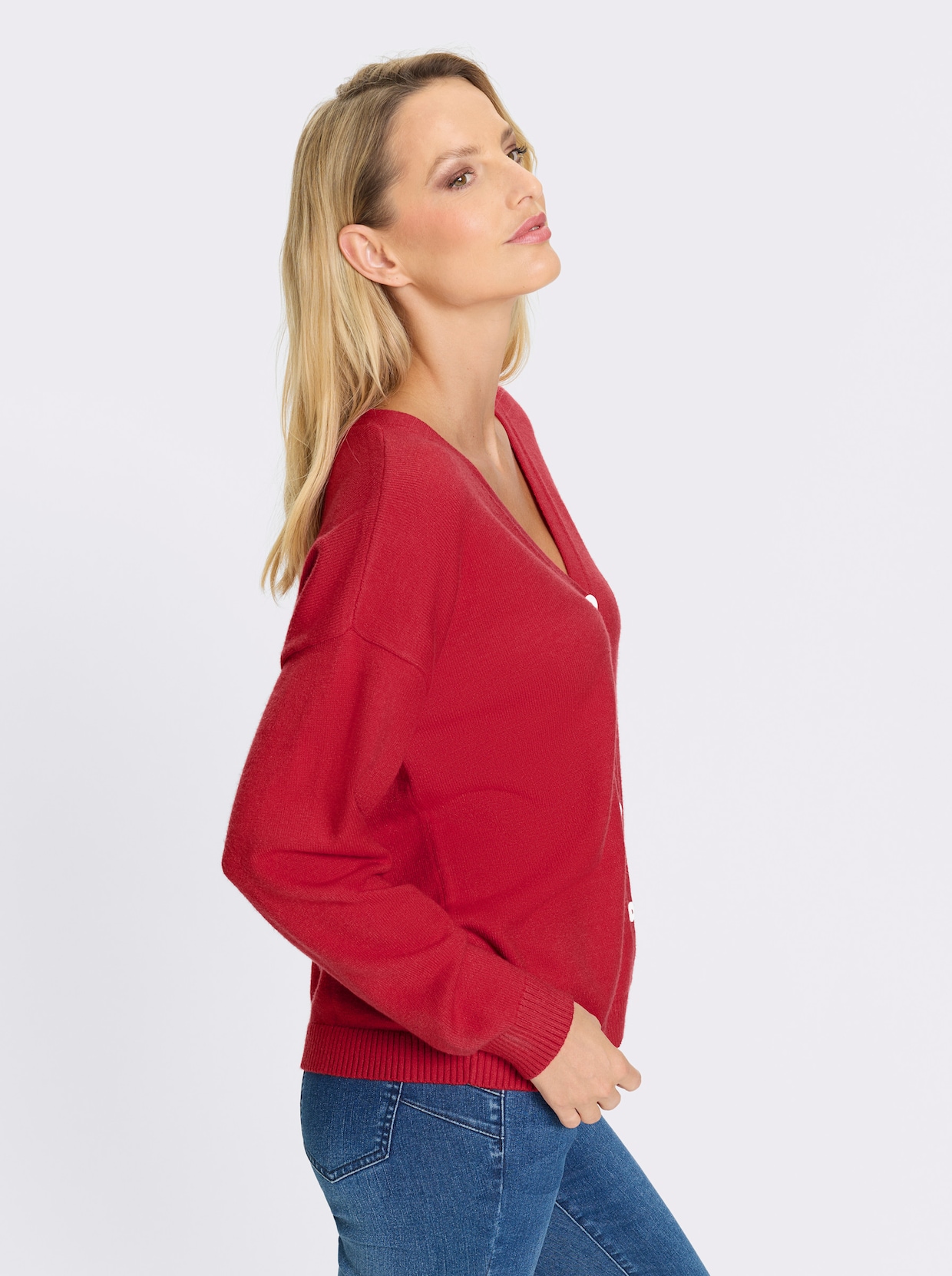 heine Strickjacke - erdbeere