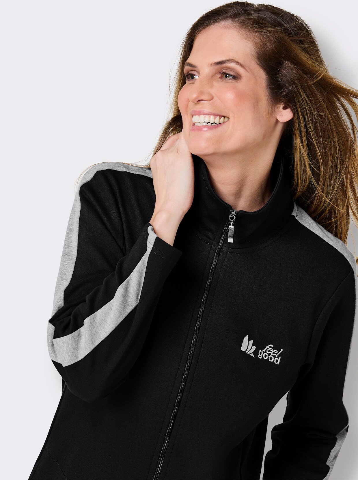 feel good Jacke - schwarz-steingrau