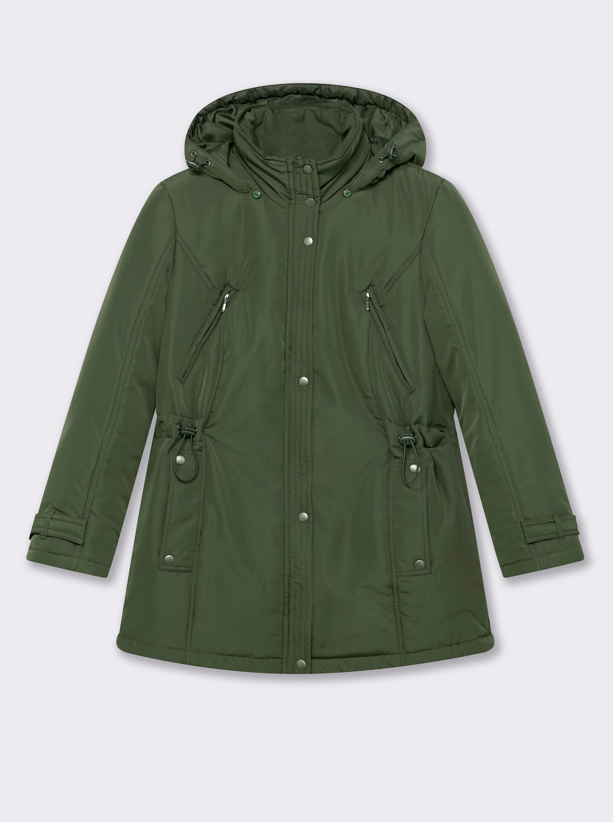 Steppjacke mit Weitenregulierung - khaki