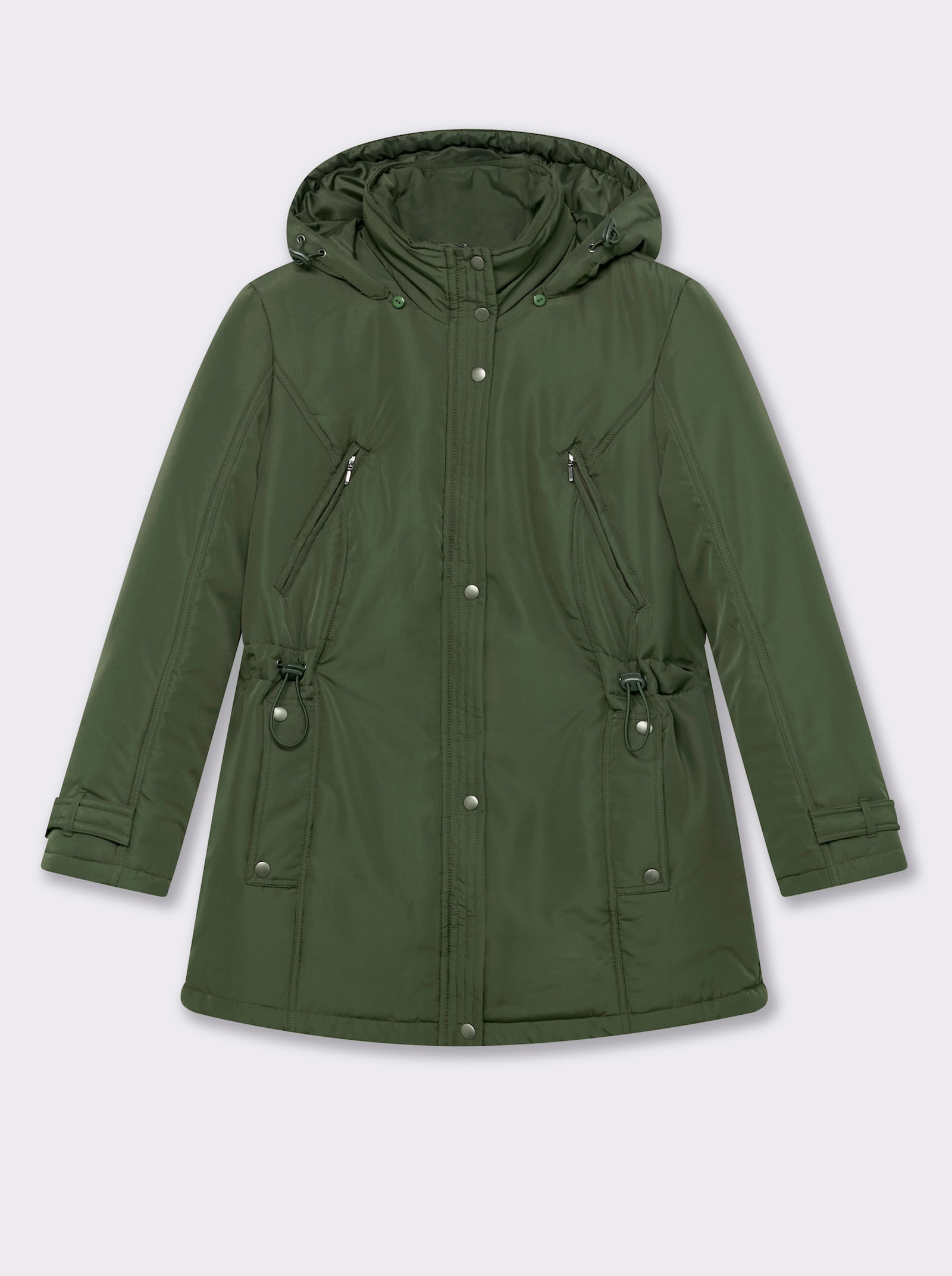 Steppjacke mit Weitenregulierung - khaki