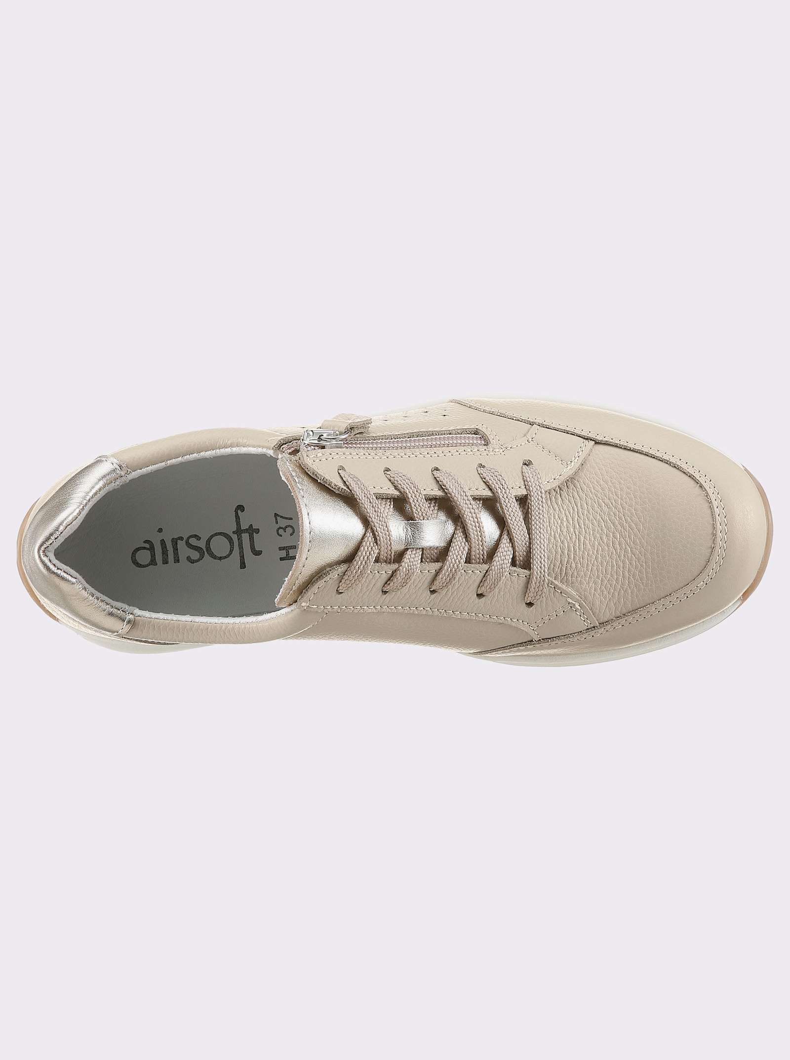 airsoft modern+ Sneaker mit Leder-Wechselfußbett - beige