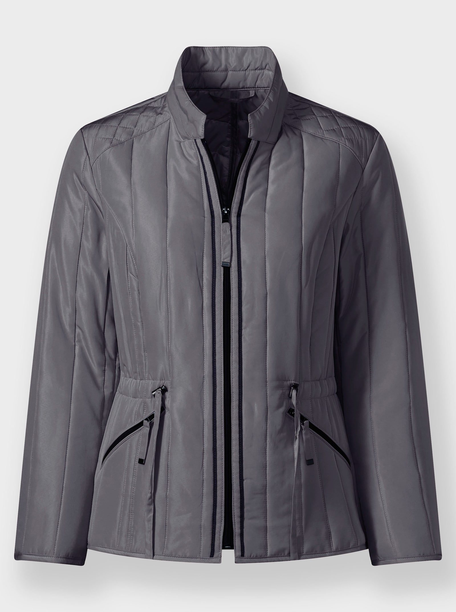 Steppjacke mit Längssteppung - anthrazit