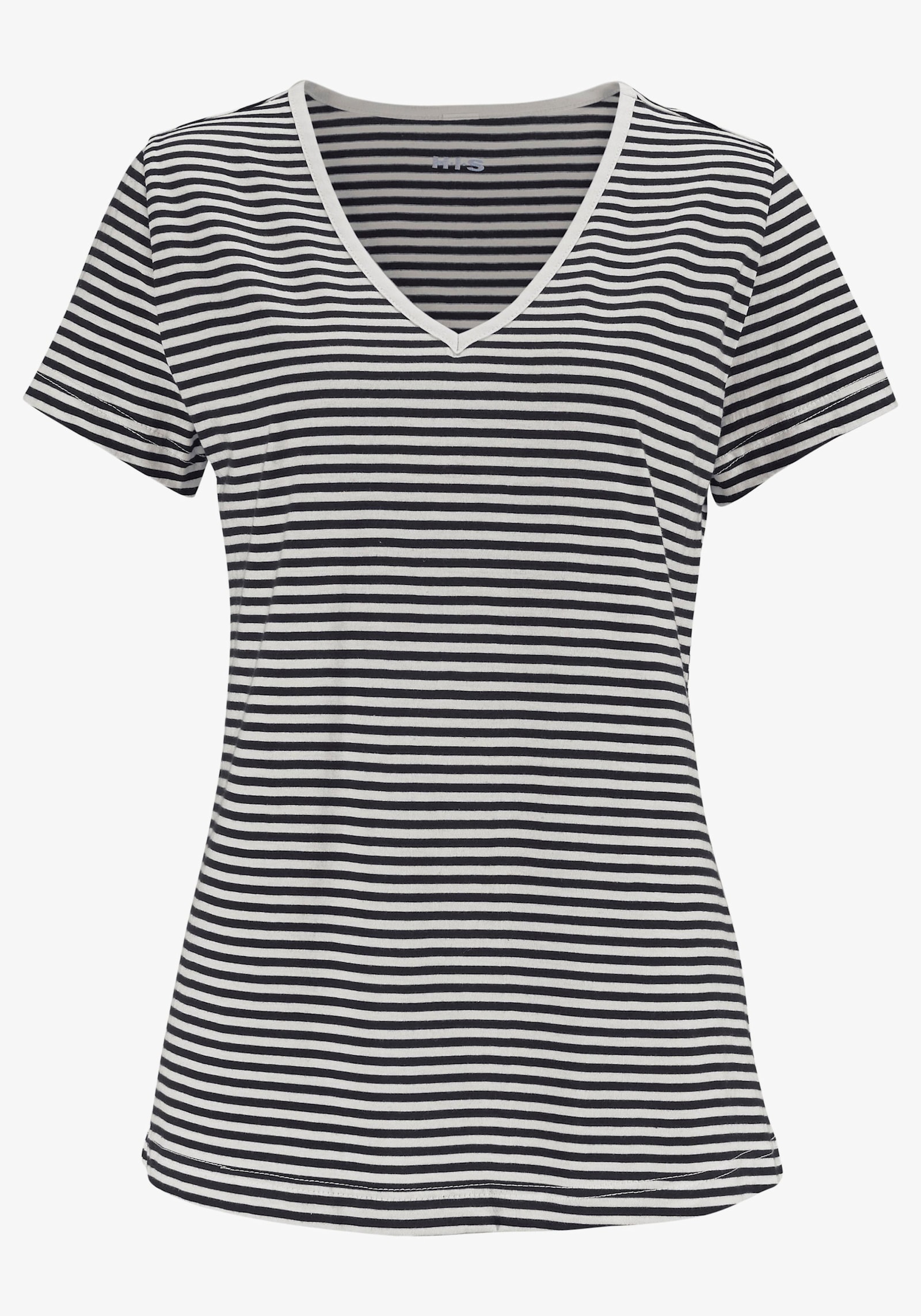 H.I.S Capri-Pyjama - schwarz-gestreift