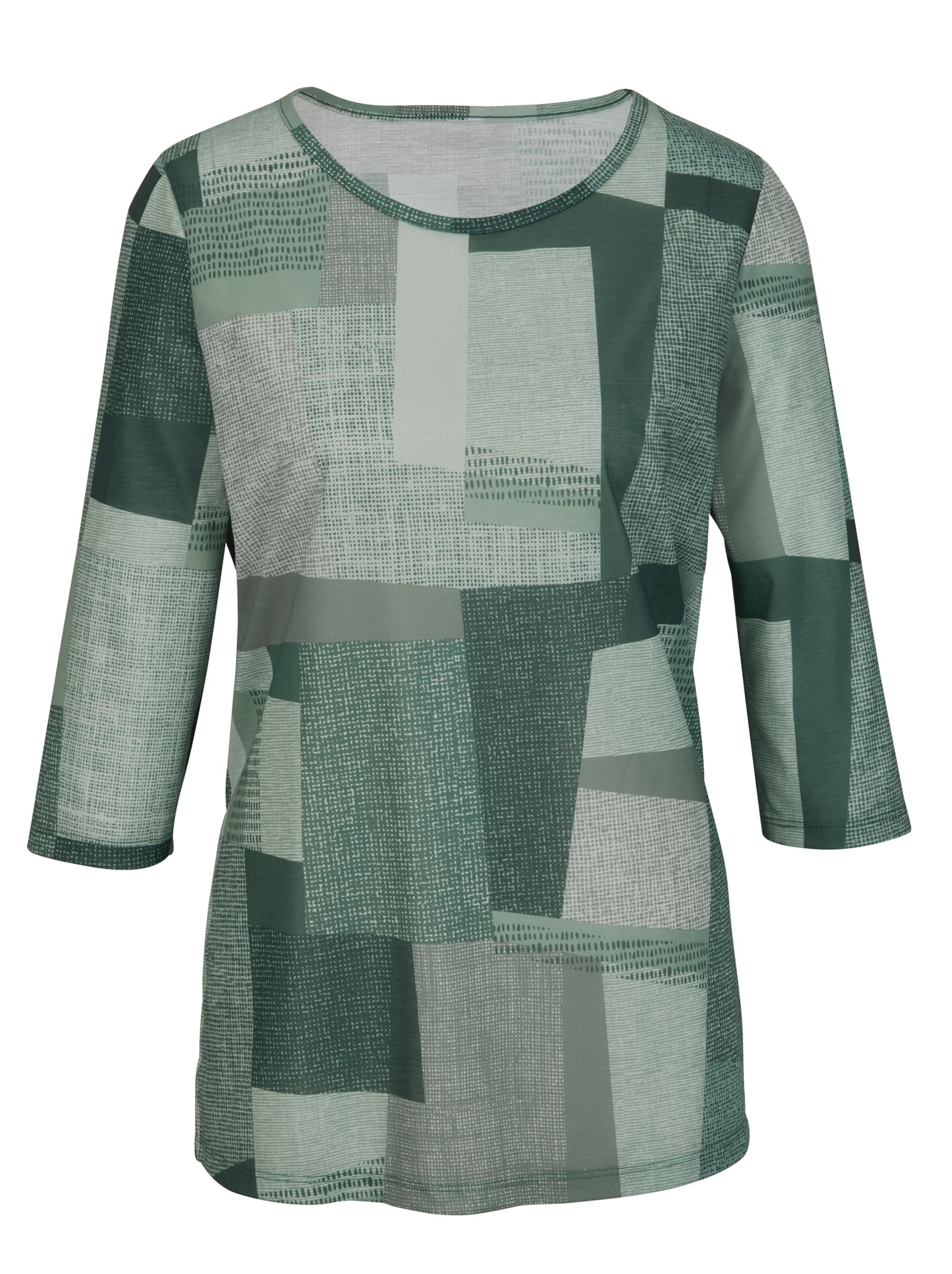 Longshirt - grün-gemustert