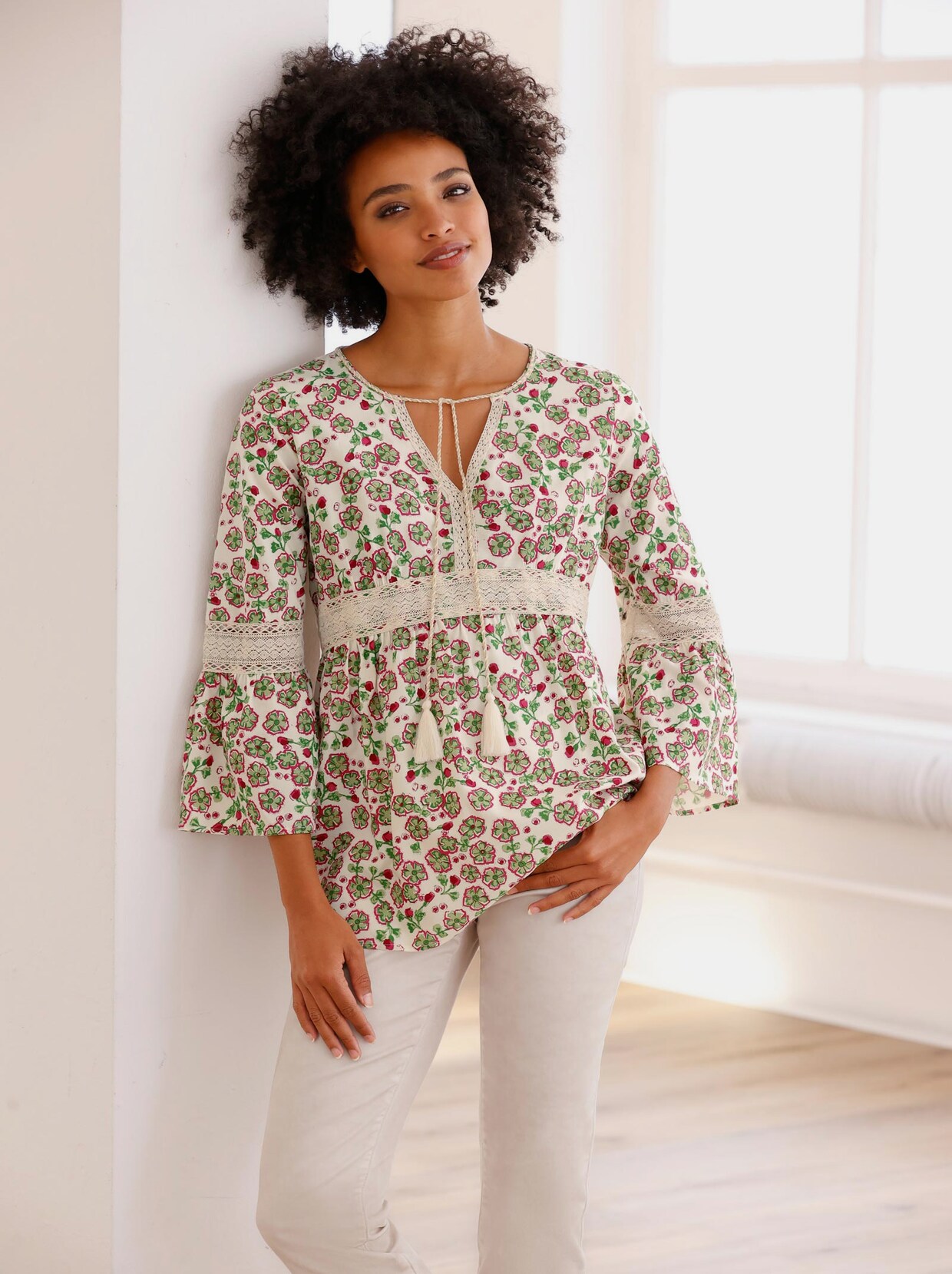 Linea Tesini Druckbluse - bunt