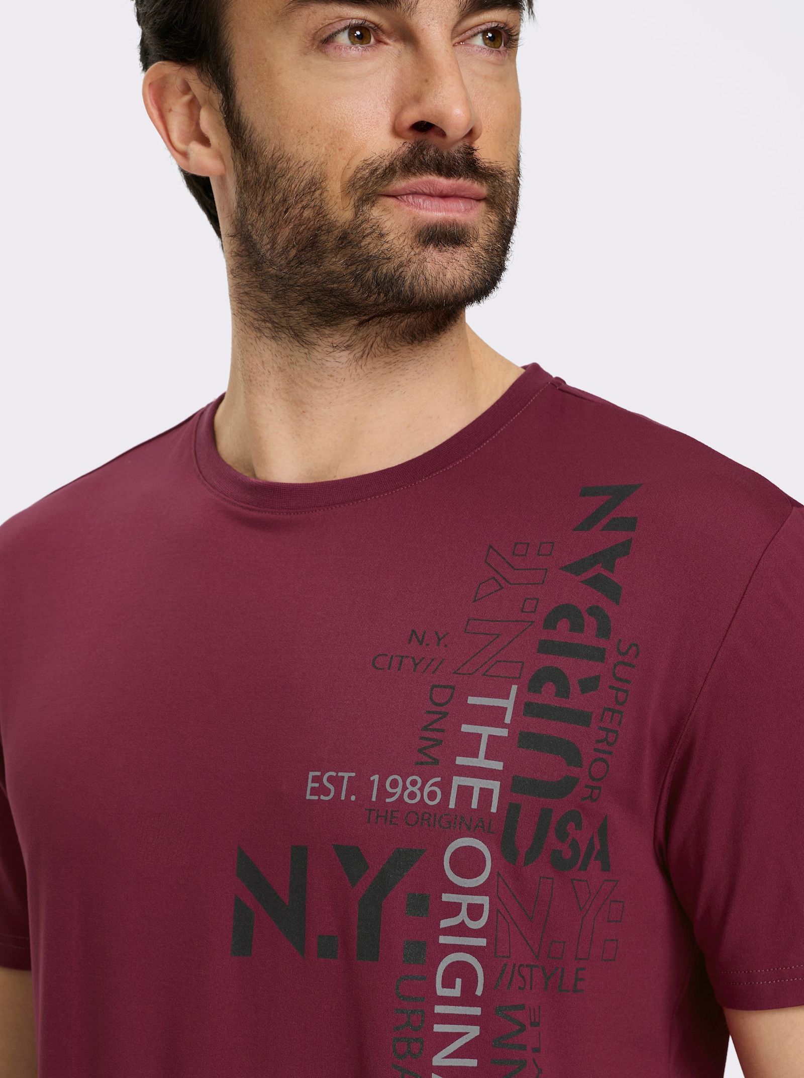 Catamaran Sports Funktionsshirt mit Schriftzug - bordeaux-bedruckt