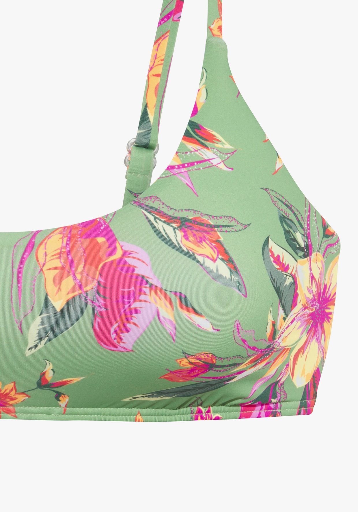 LASCANA Bustierbikinitop - salie/pink bedrukt