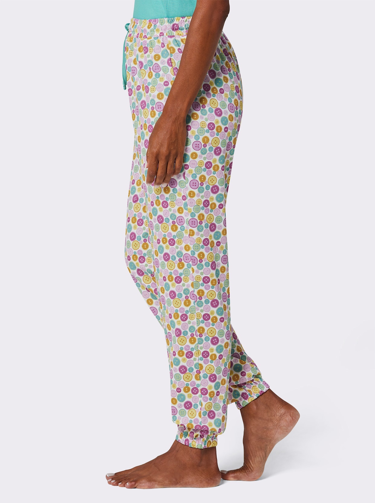 wäschepur Pyjama-Pantalon - écru-citron imprimé